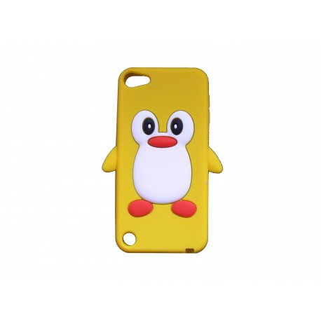 Coque silicone pour Ipod Touch 5 pingouin jaune + film protection écran