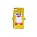 Coque silicone pour Ipod Touch 5 pingouin jaune + film protection écran