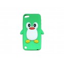 Coque silicone pour Ipod Touch 5 pingouin vert + film protection écran