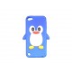 Coque silicone pour Ipod Touch 5 pingouin bleu + film protection écran