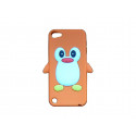 Coque silicone pour Ipod Touch 5 pingouin orange + film protection écran