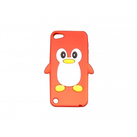 Coque silicone pour Ipod Touch 5 pingouin rouge + film protection écran