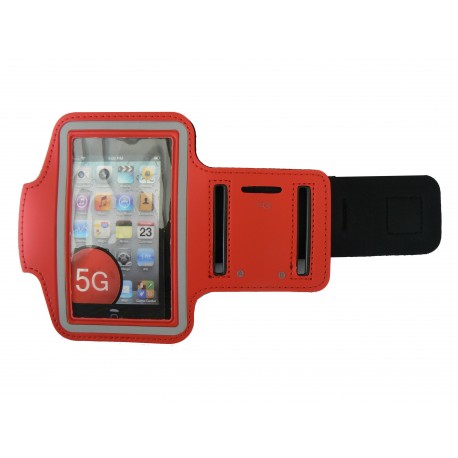 Brassard rouge pour Iphone 5 - Ipod Touch 5 pourtour phosphorescent
