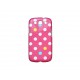 Coque Samsung I9300 Galaxy S3 rose pois blancs bleus+ film protection écran offert
