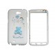 Coque semi-intégrale pour Samsung Galaxy Note 2/N7100 ourson bleu + film protection écran offert