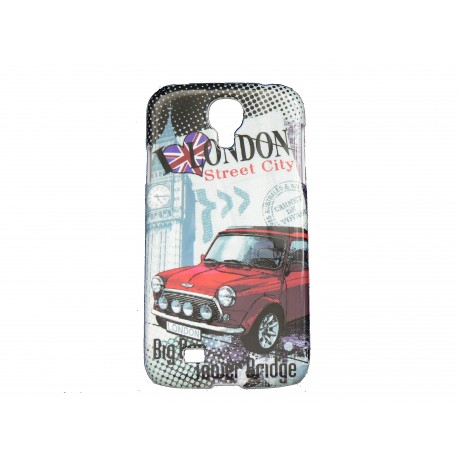 Coque  pour Samsung Galaxy S4 / I9500 Mini Cooper rouge + film protection écran offert