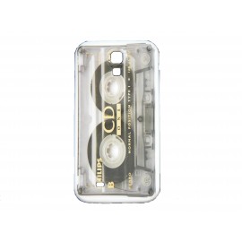 Coque  pour Samsung Galaxy S4 / I9500 cassette grise + film protection écran offert