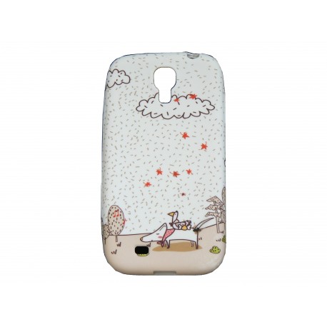 Coque  pour Samsung Galaxy S4 / I9500 silicone chien foulard rose + film protection écran offert