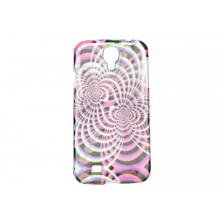 Coque  pour Samsung Galaxy S4 / I9500 multicolore rose noire + film protection écran offert