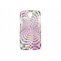 Coque  pour Samsung Galaxy S4 / I9500 multicolore rose noire + film protection écran offert