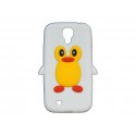 Coque silicone pour Samsung Galaxy S4 / I9500 pingouin blanc + film protection écran offert