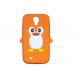 Coque silicone pour Samsung Galaxy S4 / I9500 pingouin orange + film protection écran offert