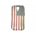 Coque silicone pour Samsung Galaxy S4 / I9500 USA/Etats-Unis vintage+ film protection écran offert