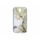 Coque pour Samsung Galaxy S4 / I9500  fleurs vertes + film protection écran offert