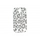 Coque silicone pour Samsung Galaxy S4 / I9500 léopard gris + film protection écran offert