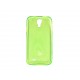 Coque silicone pour Samsung Galaxy S4 / I9500 transparente verte + film protection écran offert