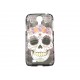 Coque pour Samsung Galaxy S4 / I9500 tête de mort couronne de roses + film protection écran offert