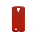 Coque pour Samsung Galaxy S4 / I9500 simili-cuir crocodile rouge + film protection écran offert