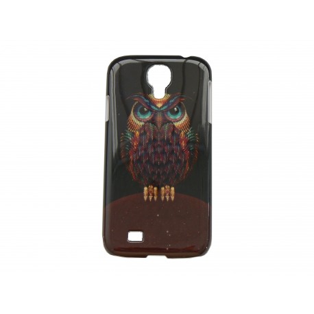 Coque pour Samsung Galaxy S4 / I9500 noire hibou + film protection écran offert