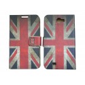 Pochette pour Samsung Galaxy Note 2 / N7100 simili-cuir drapeau vintage Angleterre / UK + film protectin écran