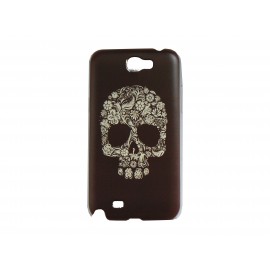 Coque pour Samsung Galaxy Note 2/N7100 marron tête de mort+ film protection écran offert