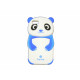 Coque silicone pour Iphone 5 panda bleu + film protection écran offert