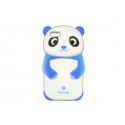 Coque silicone pour Iphone 5 panda bleu + film protection écran offert
