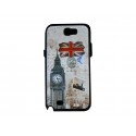 Coque pour Samsung Galaxy Note 2 - N7100  drapeau Angleterre/UK Big Ben carte postale + film protection écran offert