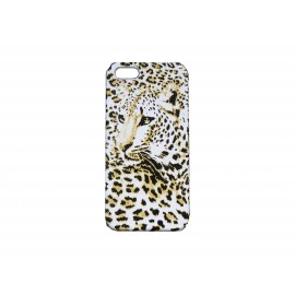 Coque pour Iphone 5 mate léopard + film protection écran offert