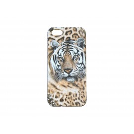Coque pour Iphone 5 mate tigre + film protection écran offert