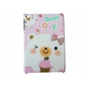 Coque pour Ipad Mini rose ourson barrette + film protection écran offert