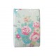 Coque pour Ipad Mini beige fleurs roses + film protection écran offert