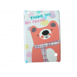 Coque pour Ipad Mini ourson écharpe violette + film protection écran offert