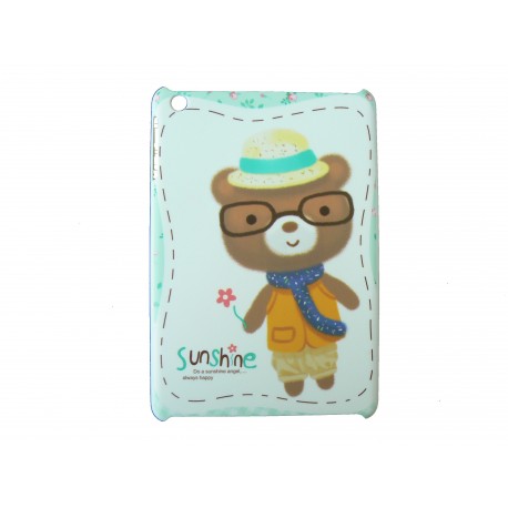 Coque pour Ipad Mini ourson à lunette + film protection écran offert