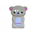 Coque silicone pour Samsung Galaxy Y/S5360 ourson beige + film protection écran offert