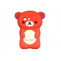 Coque silicone pour Samsung Galaxy Y/S5360 ourson rouge + film protection écran offert