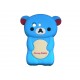 Coque silicone pour Samsung Galaxy Y/S5360 ourson bleu + film protection écran offert