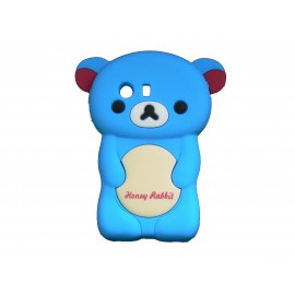 Coque silicone pour Samsung Galaxy Y/S5360 ourson bleu + film protection écran offert