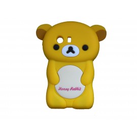 Coque silicone pour Samsung Galaxy Y/S5360 ourson jaune + film protection écran offert