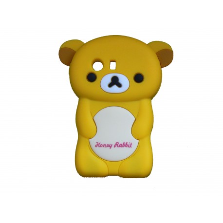 Coque silicone pour Samsung Galaxy Y/S5360 ourson jaune + film protection écran offert