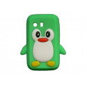 Coque silicone pour Samsung Galaxy Y/S5360 pingouin vert + film protection écran offert