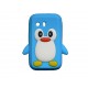 Coque silicone pour Samsung Galaxy Y/S5360 pingouin bleu turquoise + film protection écran offert