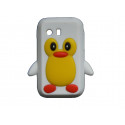 Coque silicone pour Samsung Galaxy Y/S5360 pingouin blanc + film protection écran offert