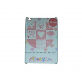 Coque pour Ipad Mini cur rose + film protection écran offert