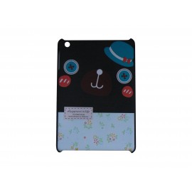 Coque pour Ipad Mini ourson chapeau bleu + film protection écran offert