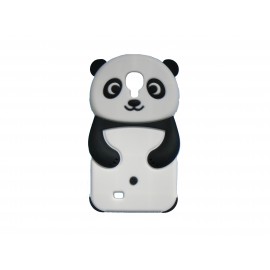 Coque silicone pour Samsung Galaxy S4 / I9500 panda noir et blanc + film protection écran offert