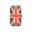 Pochette pour Samsung I9500 Galaxy S4 simili-cuir drapeau UK/Angleterre vintage + film protectin écran