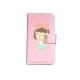 Pochette pour Samsung I9500 Galaxy S4 simili-cuir petite fille robe verte + film protectin écran