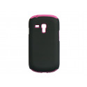 Coque pour Samsung Galaxy S3 Mini/ I8190 silicone noir et rose + film protection écran offert