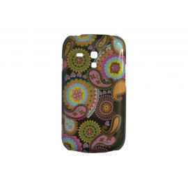 Coque pour Samsung Galaxy S3 Mini/ I8190 cachemire multicolore+ film protection écran offert